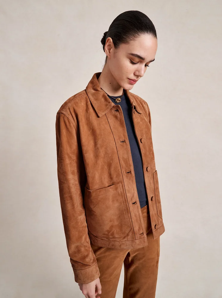Suede Cropped Val Jacket
