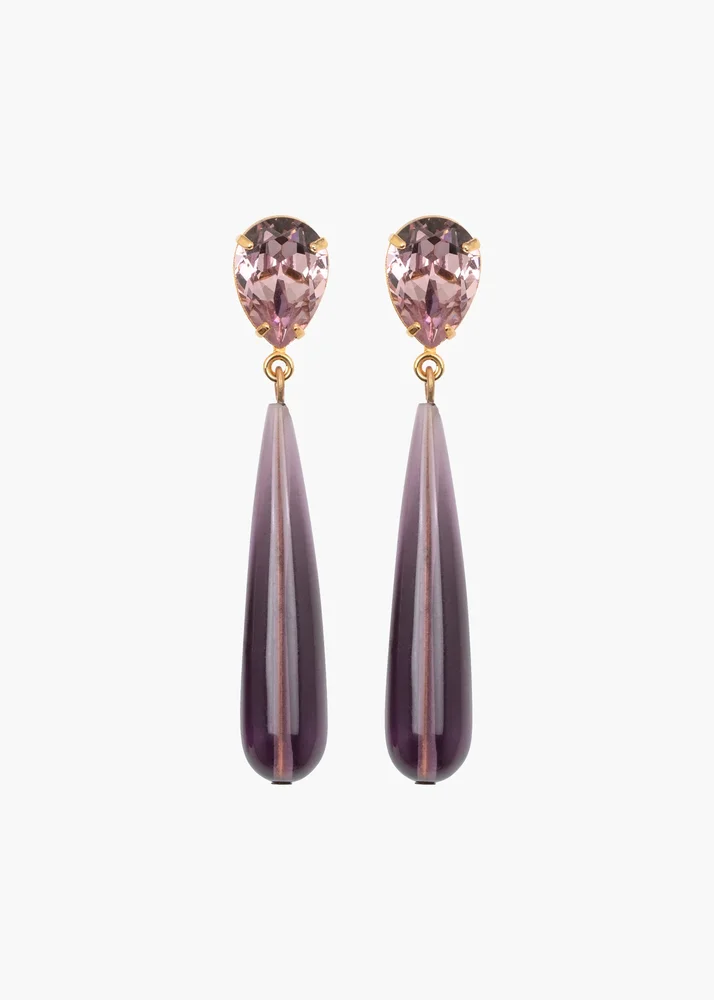 Caroline Earrings in Amethyst