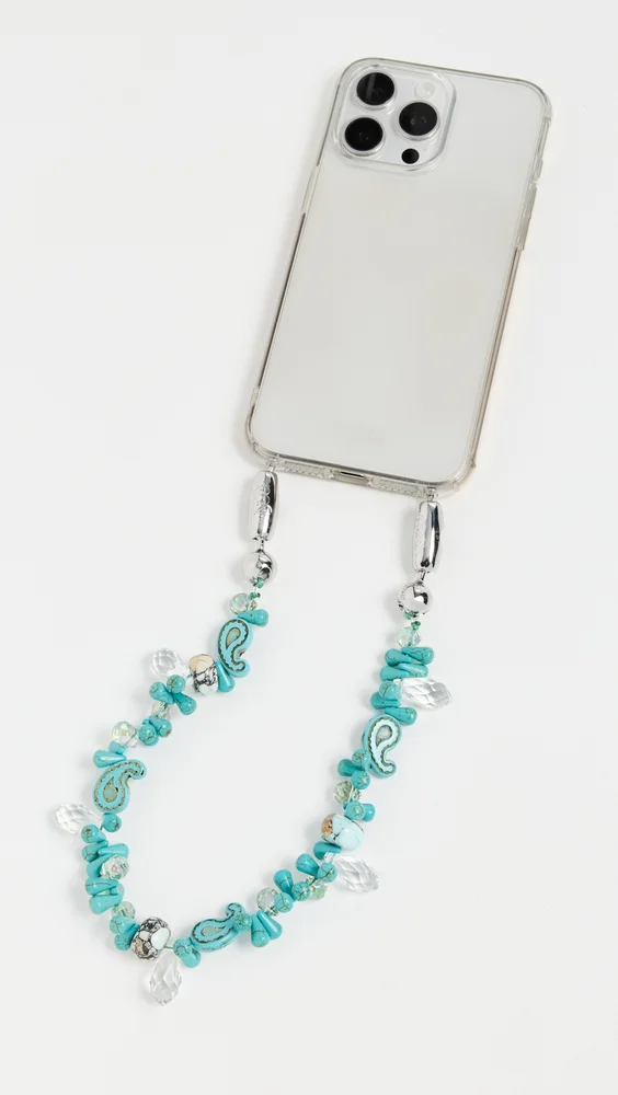 Crystal Paisley Wristlet