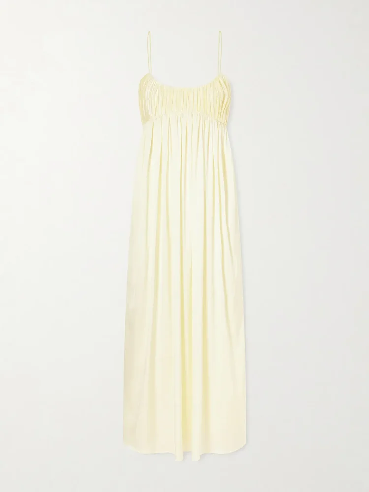 Katrine satin midi dress