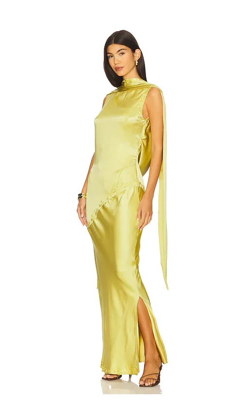 Nina Silk Dress YLLW THE LABEL
