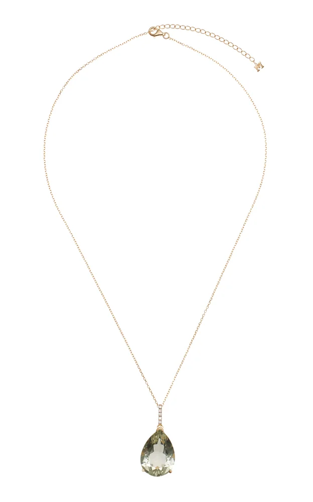 14K Yellow Gold Amethyst Necklace