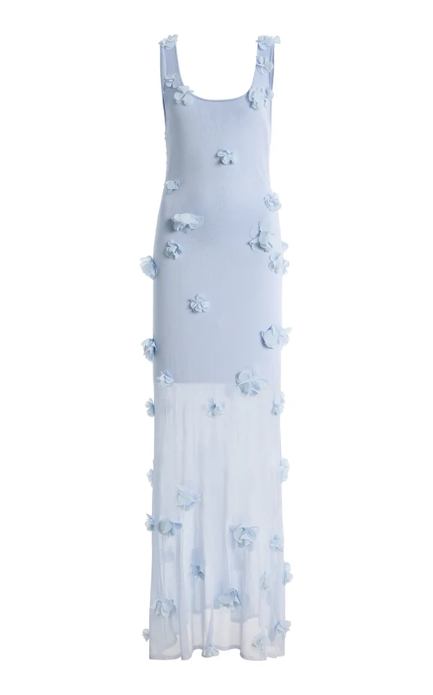 Ivi Floral Applique Midi Dress