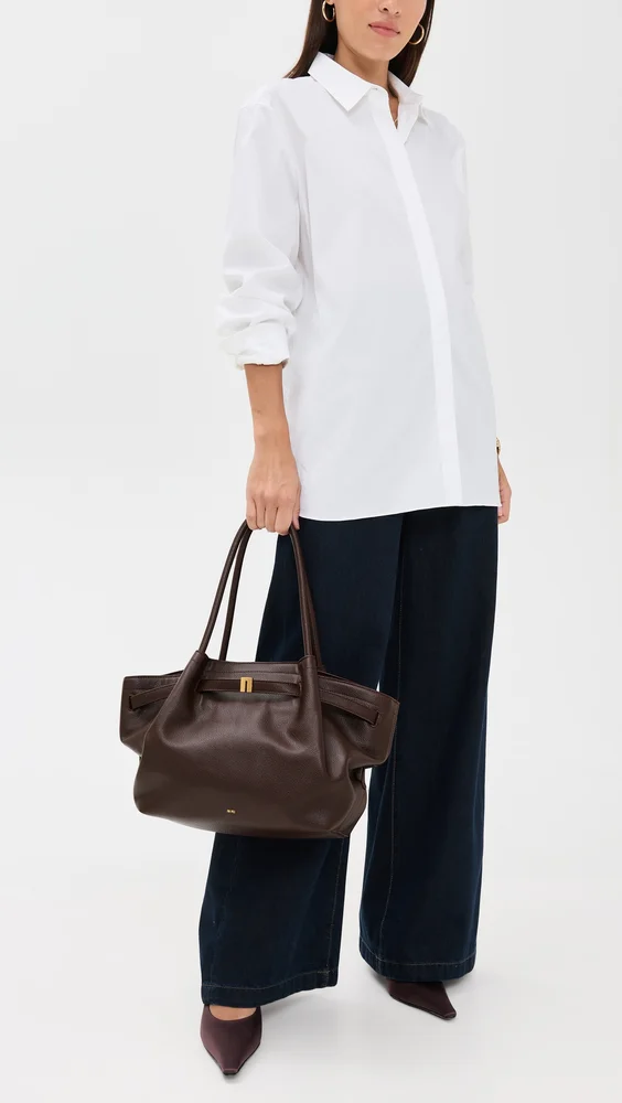 Hana Faux Leather Medium Tote Bag
