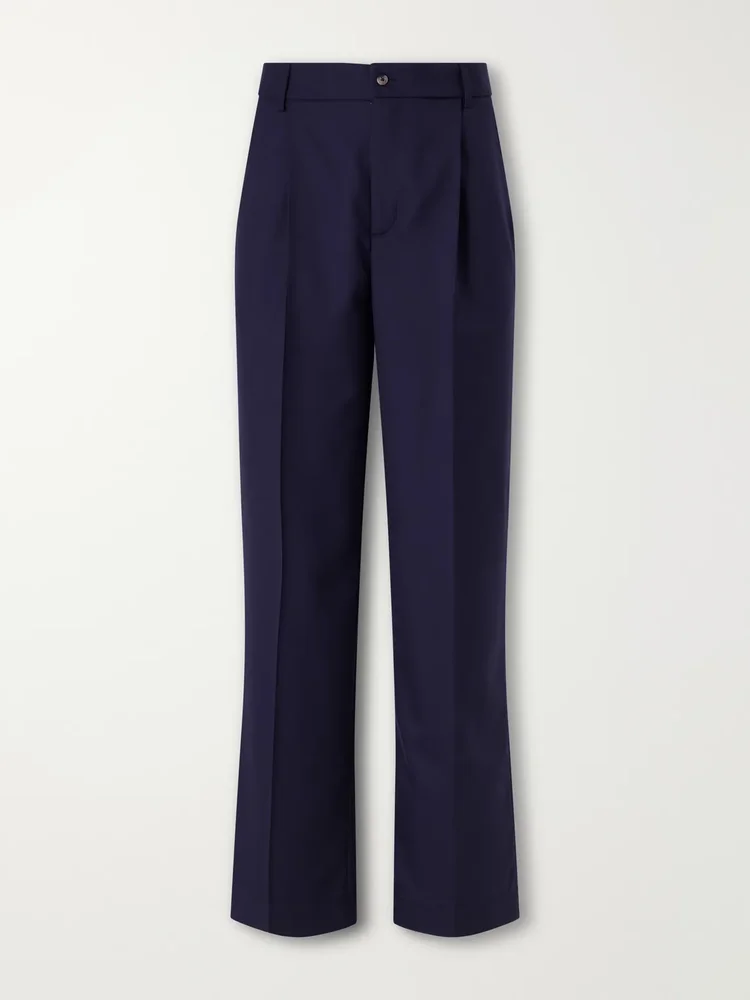 Grandad Wide-Leg Virgin Wool Trousers
