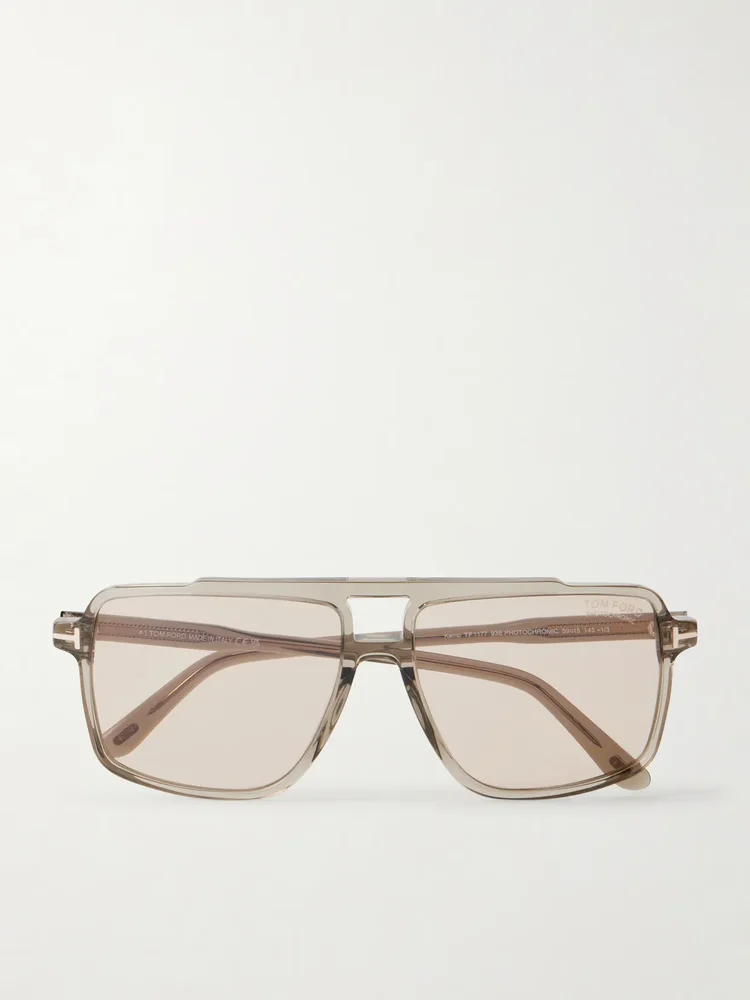 Kemp aviator-style acetate sunglasses