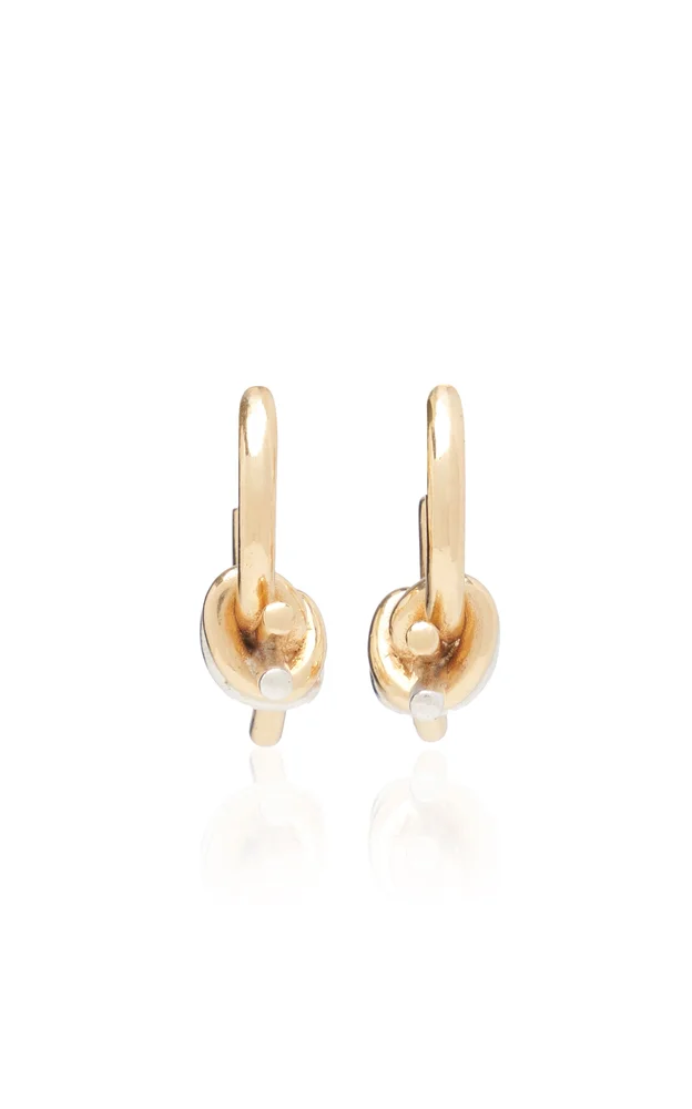 18K Gold-Finish Sterling Silver Hoop Earrings