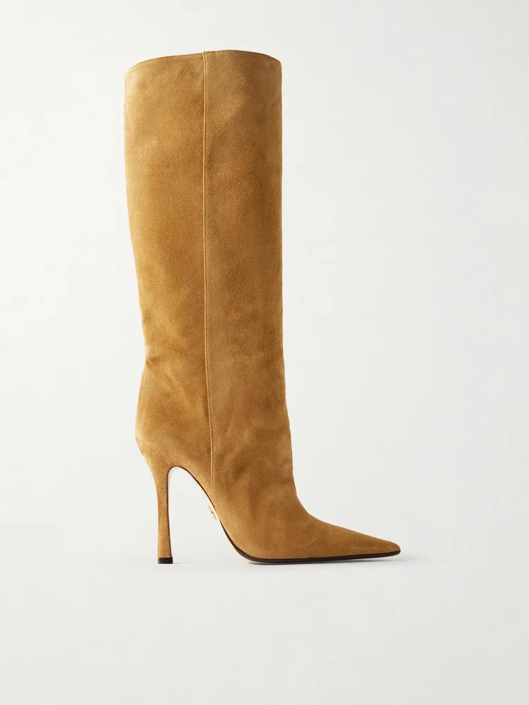 Suede knee boots