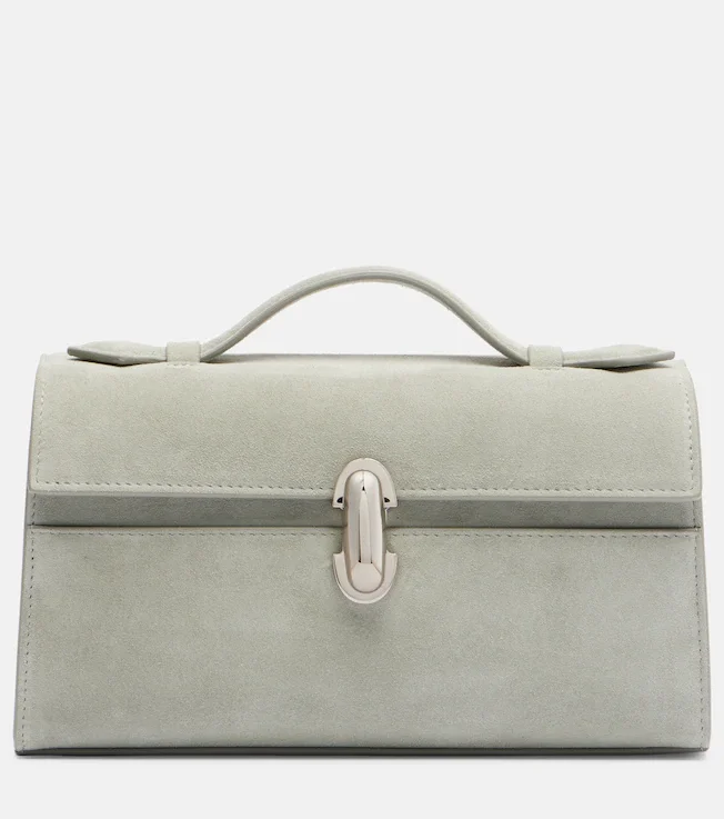 Symmetry suede tote bag