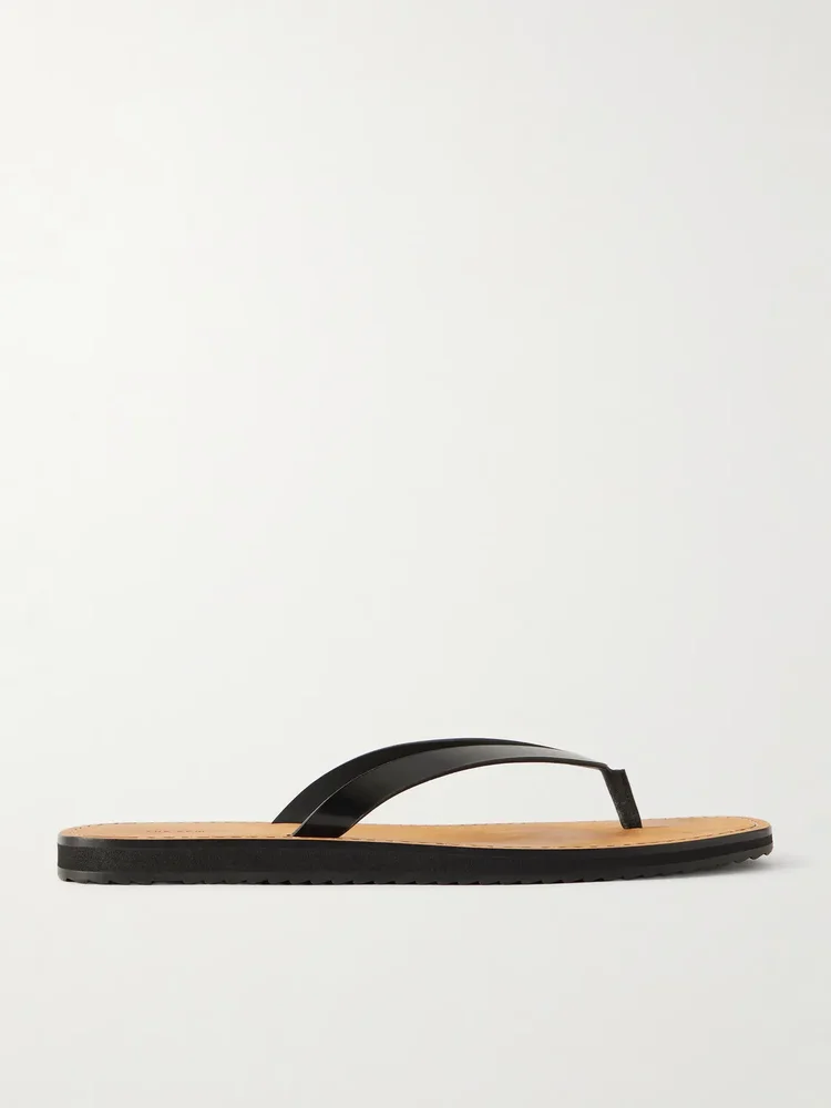 City Leather Flip Flop Sandals