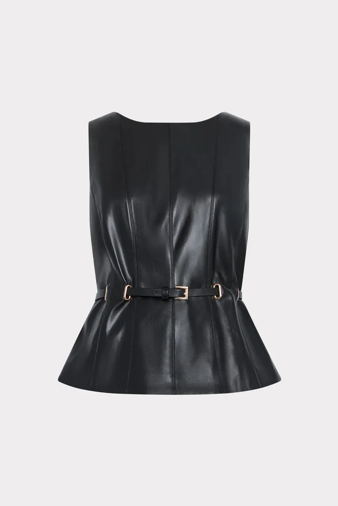 Gwen Faux Leather Top