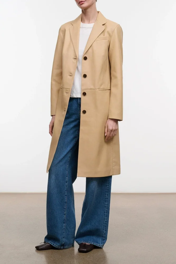 WYATT LEATHER COAT