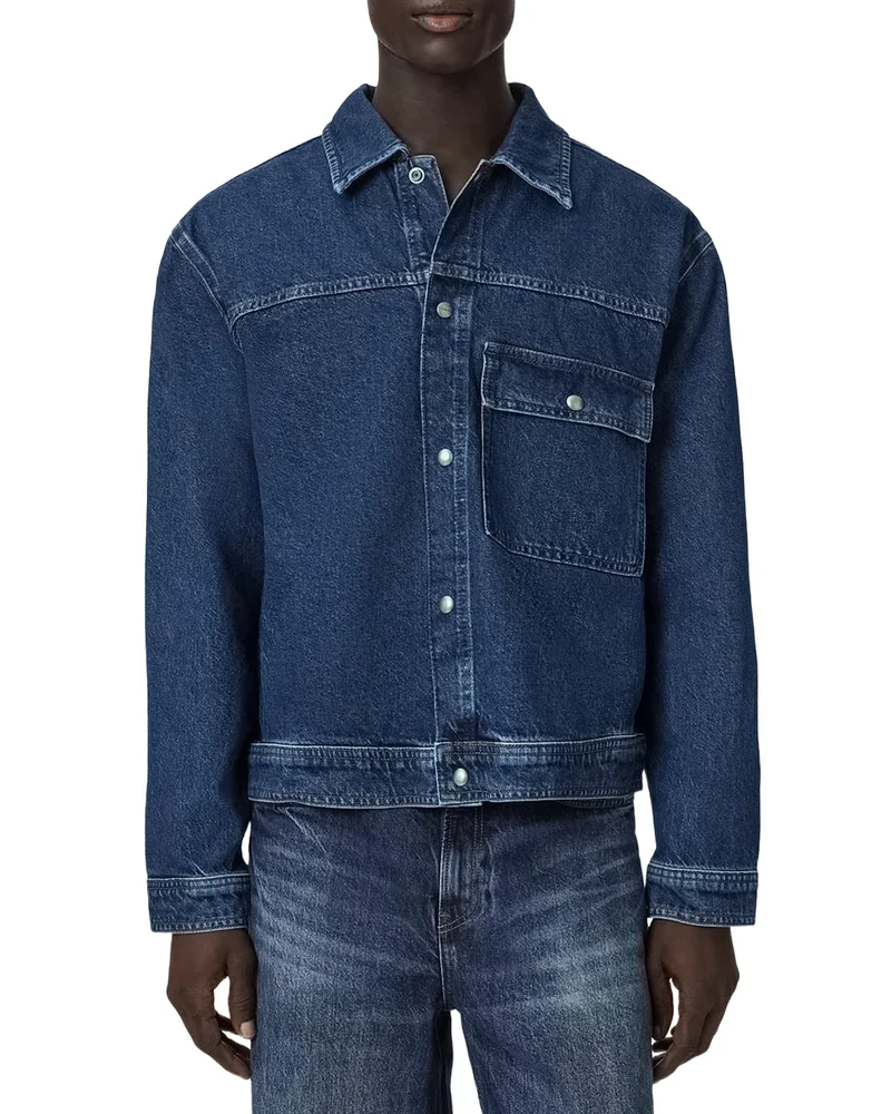 Cast Denim Jacket in Dark Indigo