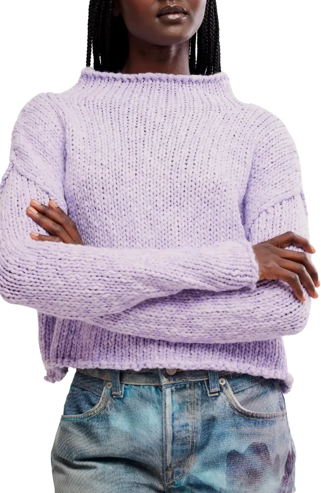 Opal Roll Neck Crop Sweater