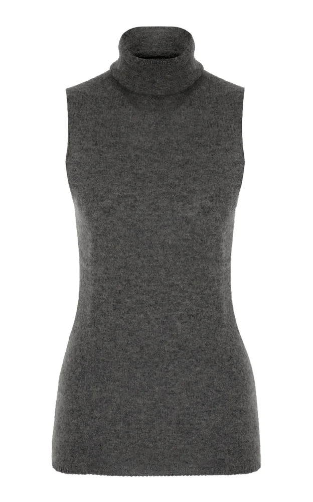 x Camille Charrière Turtleneck Wool-Cashmere Top