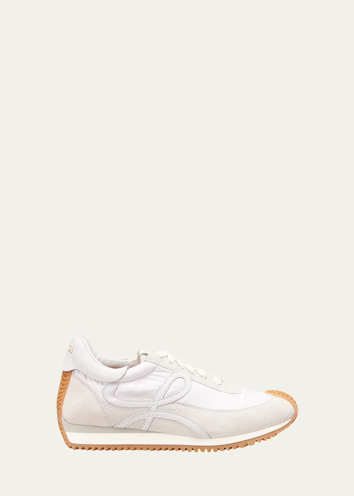 Flow Runner Suede and Leather Sneakers