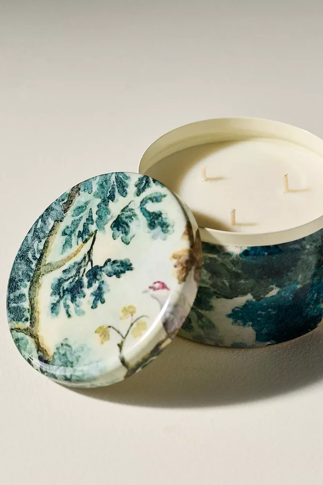 Judarn Tapestry Woody Frosted Garland Tinned Candle