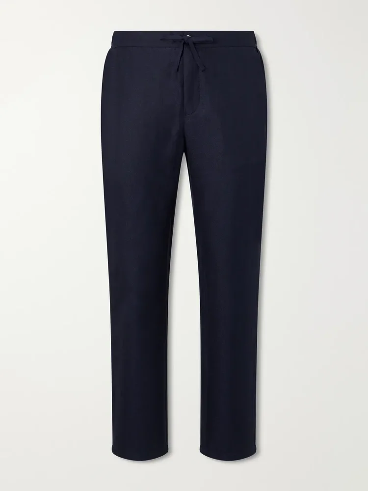 Mendes Straight-Leg Linen and Cotton-Blend Twill Drawstring Trousers