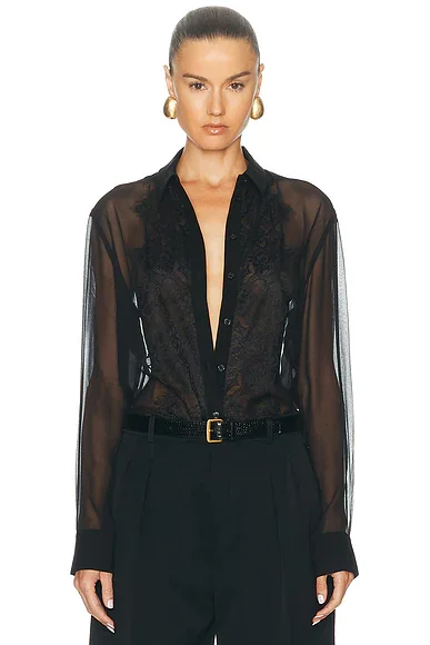 Chelsea Silk Lace Blouse