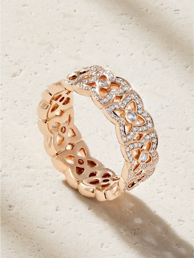 Lotus by DE BEERS 18-karat rose gold diamond ring