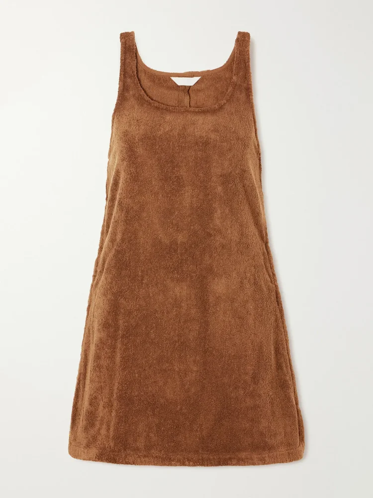 Cruise organic cotton-terry mini dress