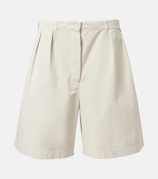 Cotton gabardine Bermuda shorts