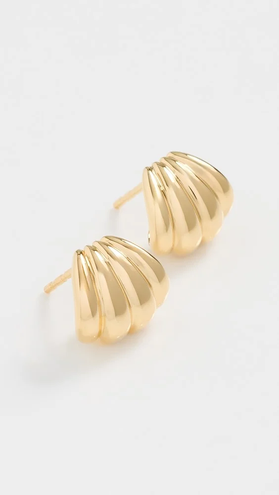 Gold Jumbo Huggie Hoop Earrings