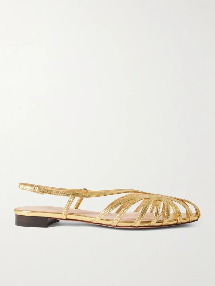 Devon metallic leather sandals