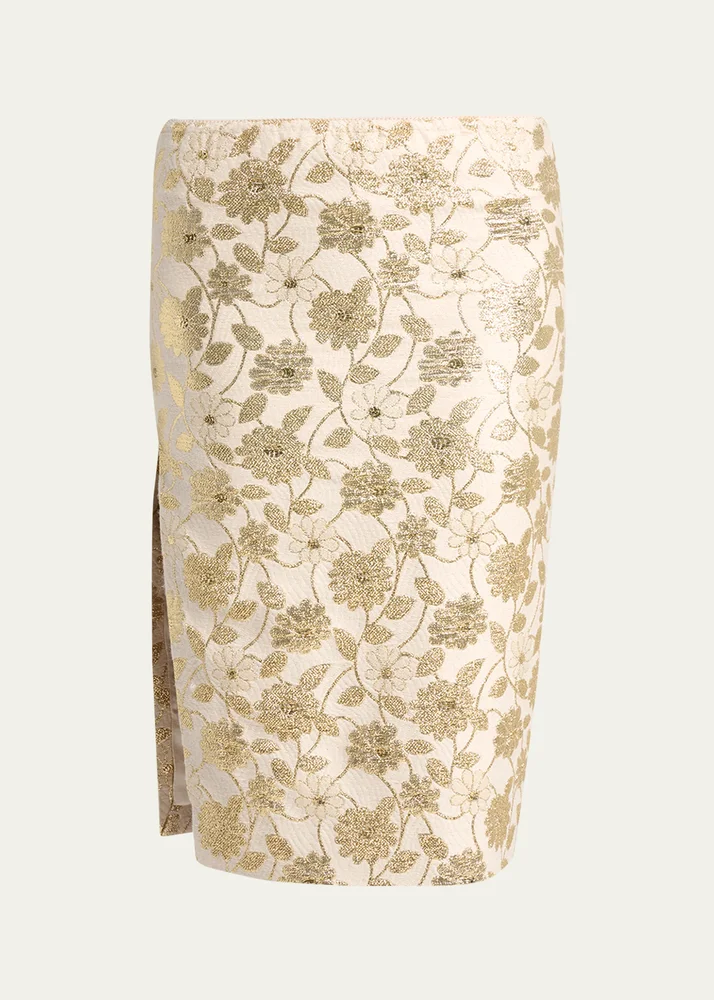 Brocade Midi Skirt