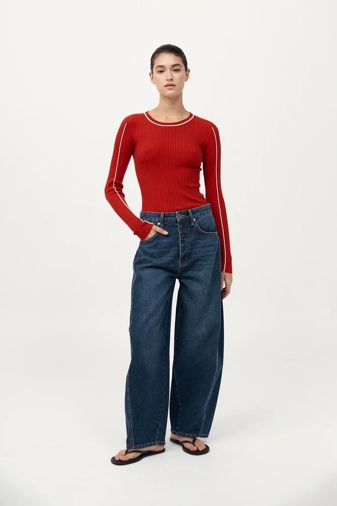 Mid Rise Balloon Jeans
