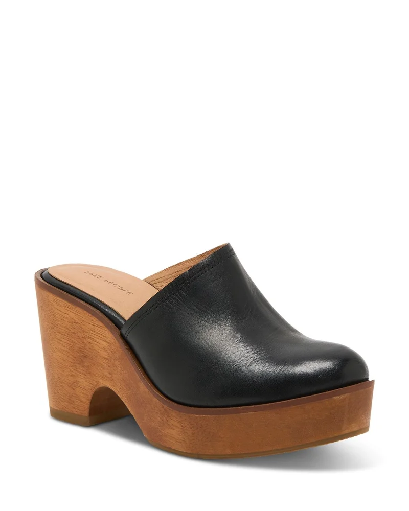 Hudson Wedge Leather Clog Sandals