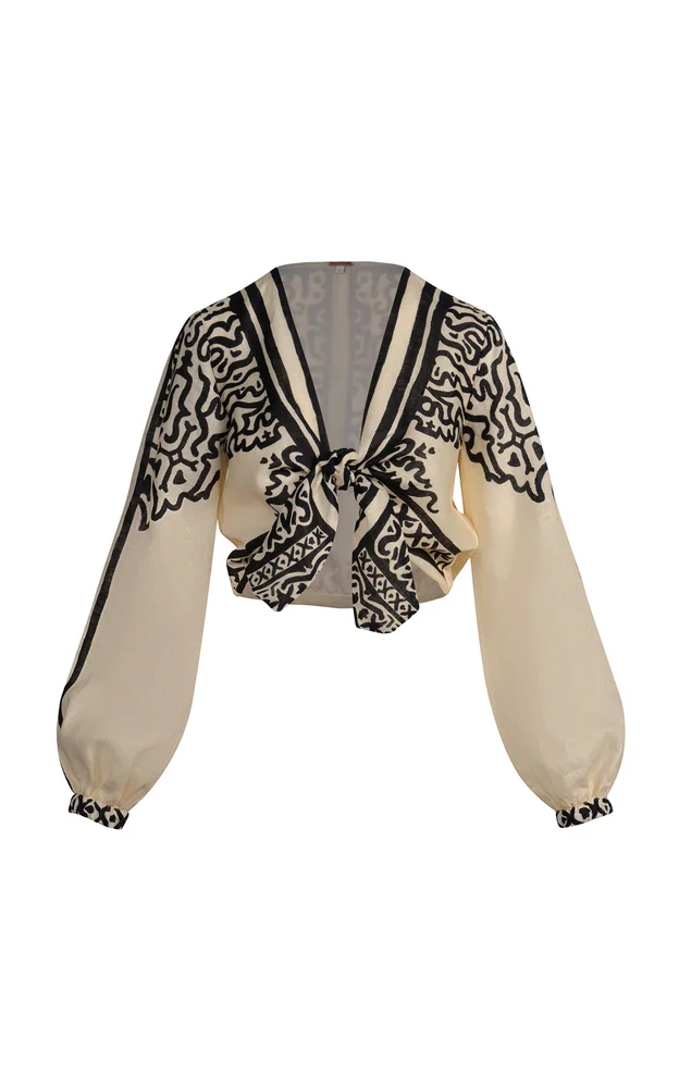 Gentle Burn Linen Tied Top