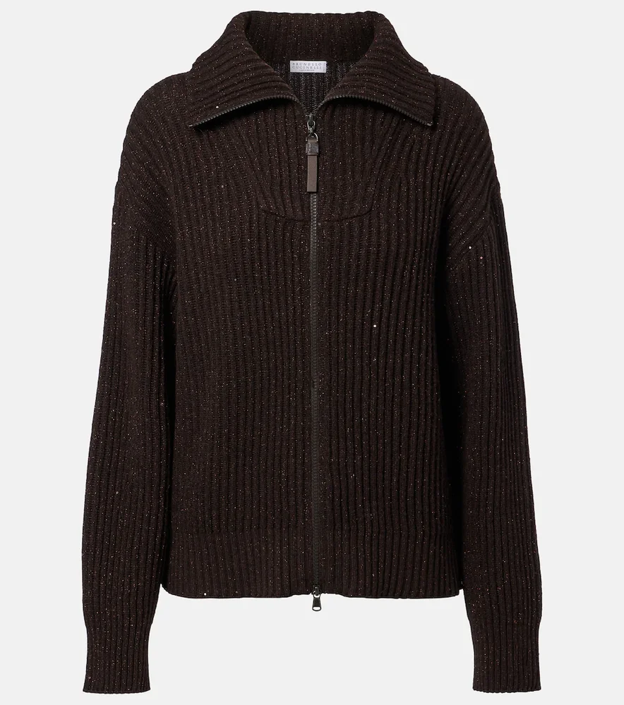 Monili zip-up sweater