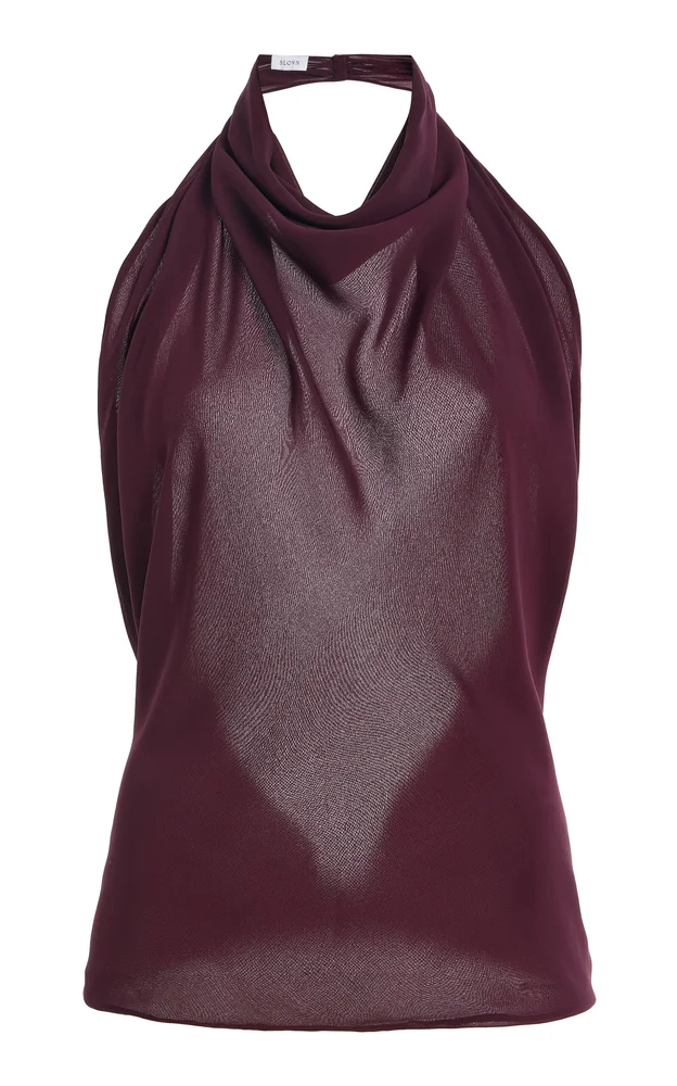 Exclusive The Georgette Semi-Sheer Scarf Top