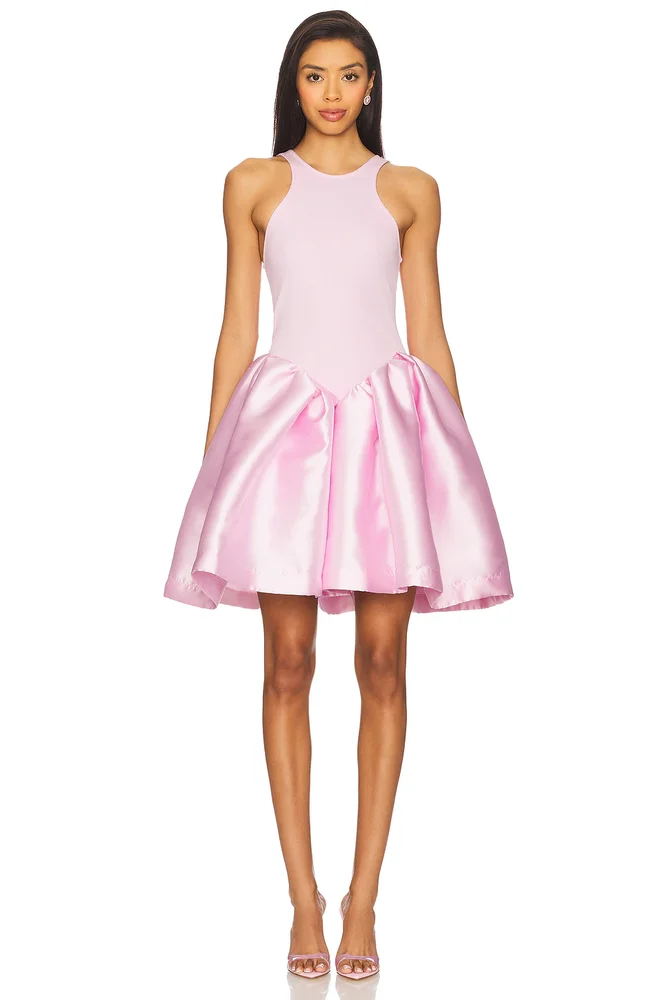 Mikado Rib Jersey Short Princess Dress