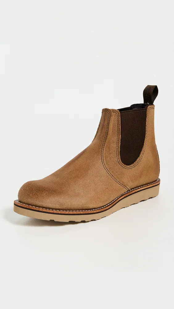 Classic Muleskin Leather Chelsea Boots