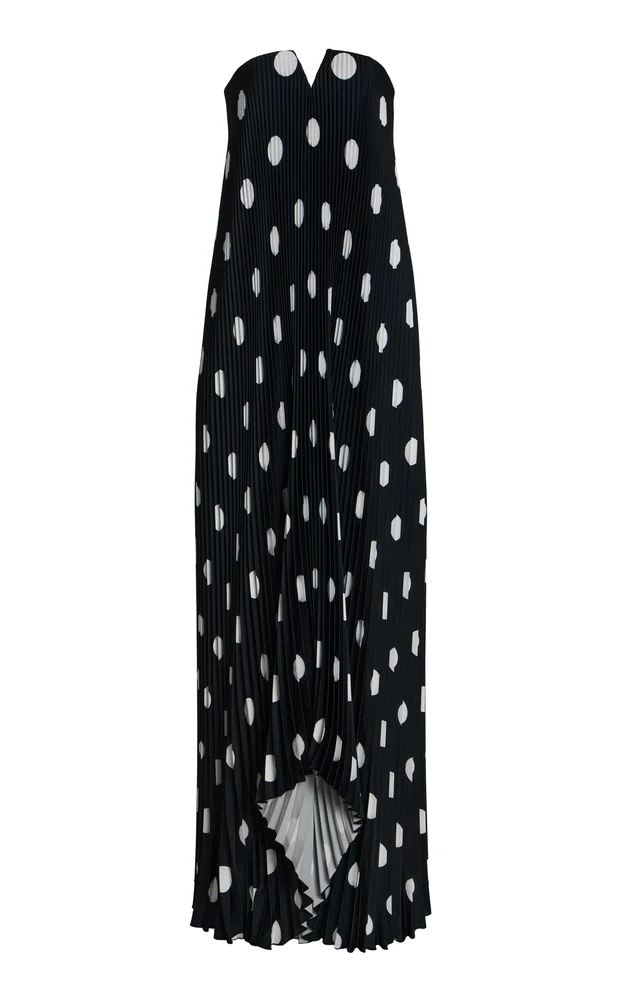 Black Tie Pleated Gown