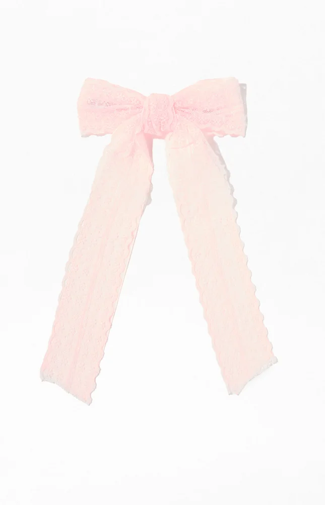 LA Hearts Piper Lace Bow Hair Barrette