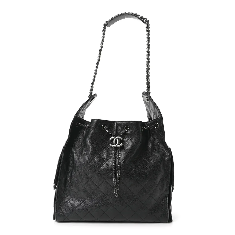 Pre-Owned 25 Medium Hobo Bag Quilted Caviar Black