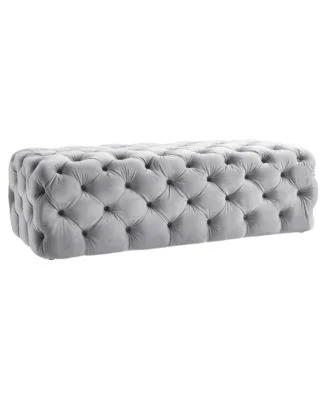 Kaylee Velvet Ottoman