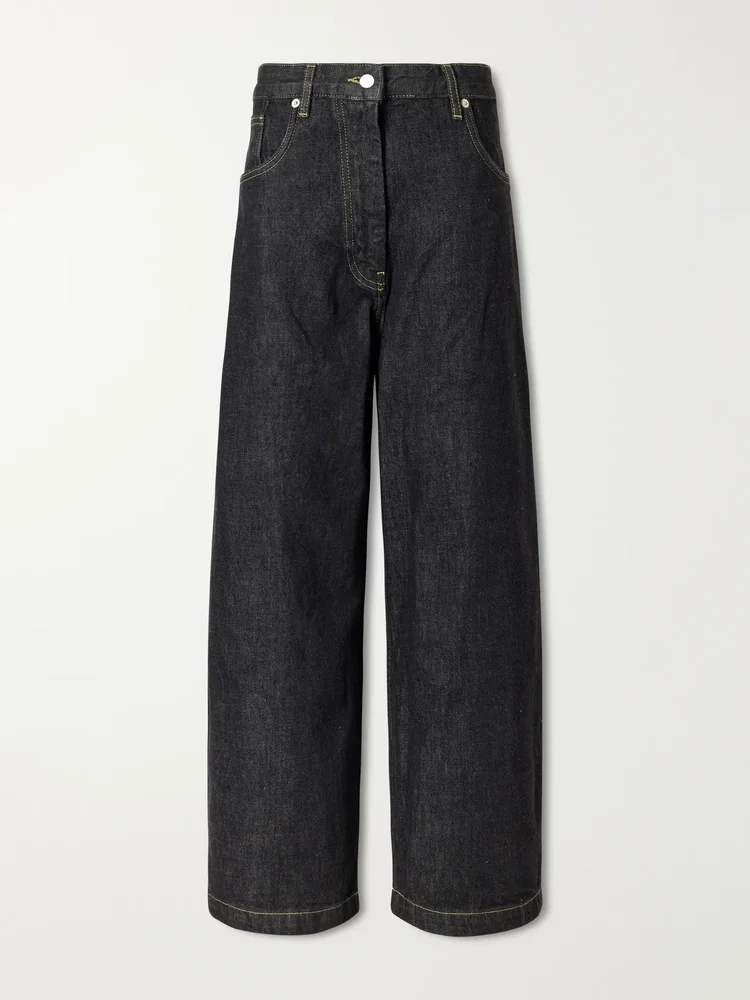 Neive organic low-rise wide-leg jeans