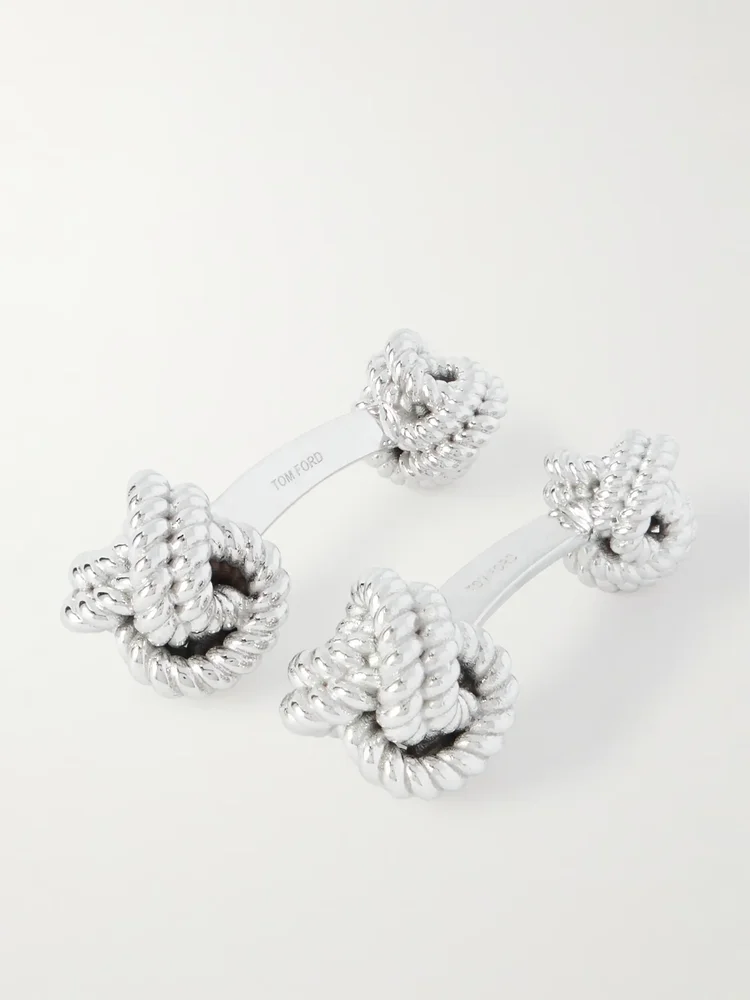 Knot 18-Karat White Gold Cufflinks