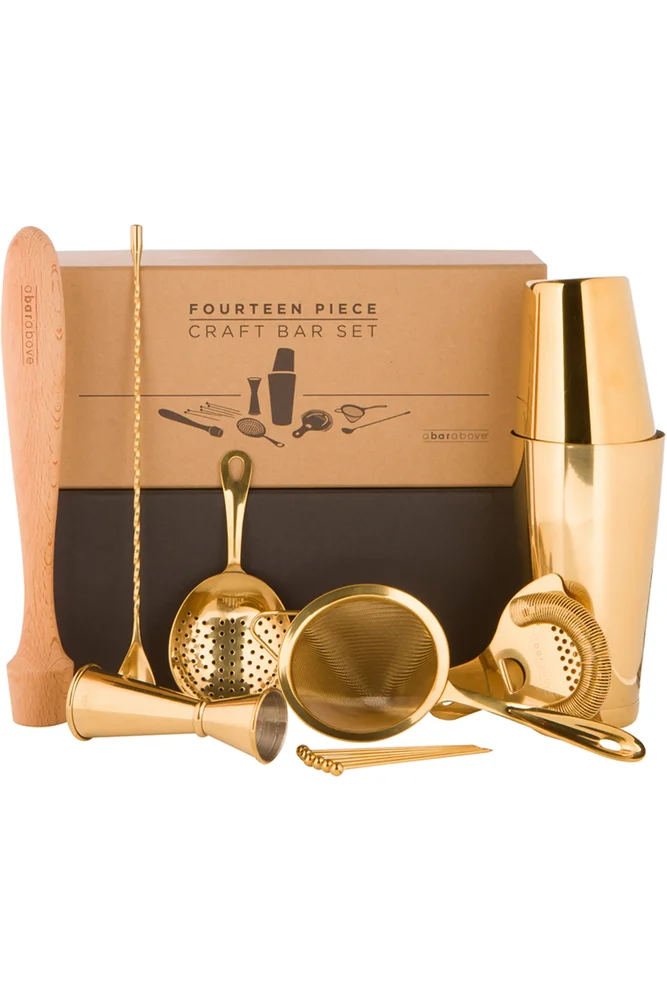 14-Piece Craft Bar Set, Gold
