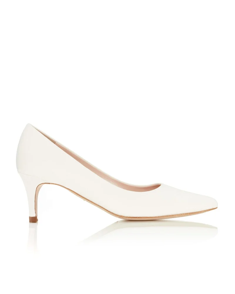 Tess Ivory Suede Low Heel