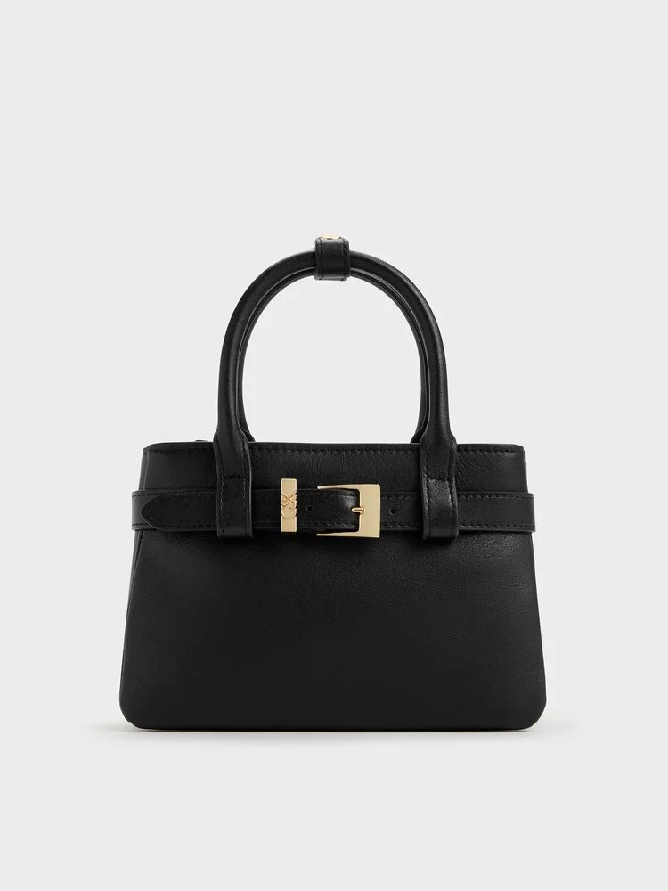 Jody Leather Belted Tote Bag