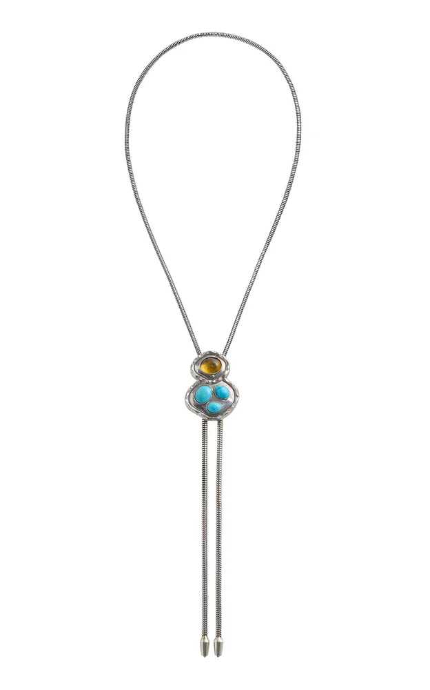 The Blythe Citrine, Turquoise Necklace