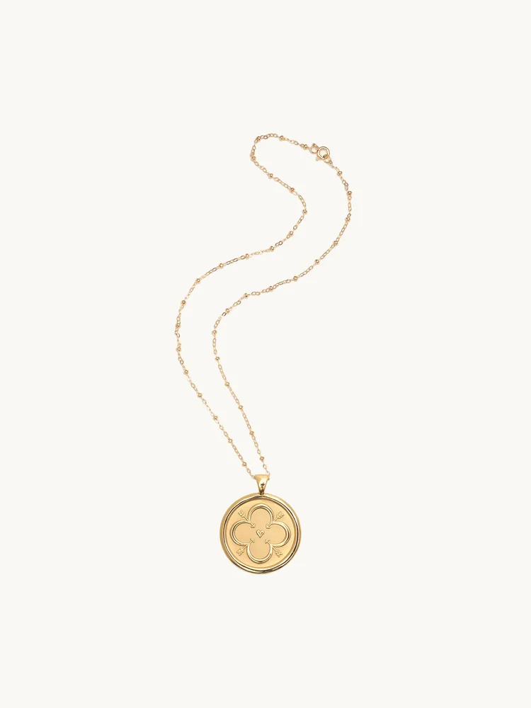LOVE Coin Pendant Necklace