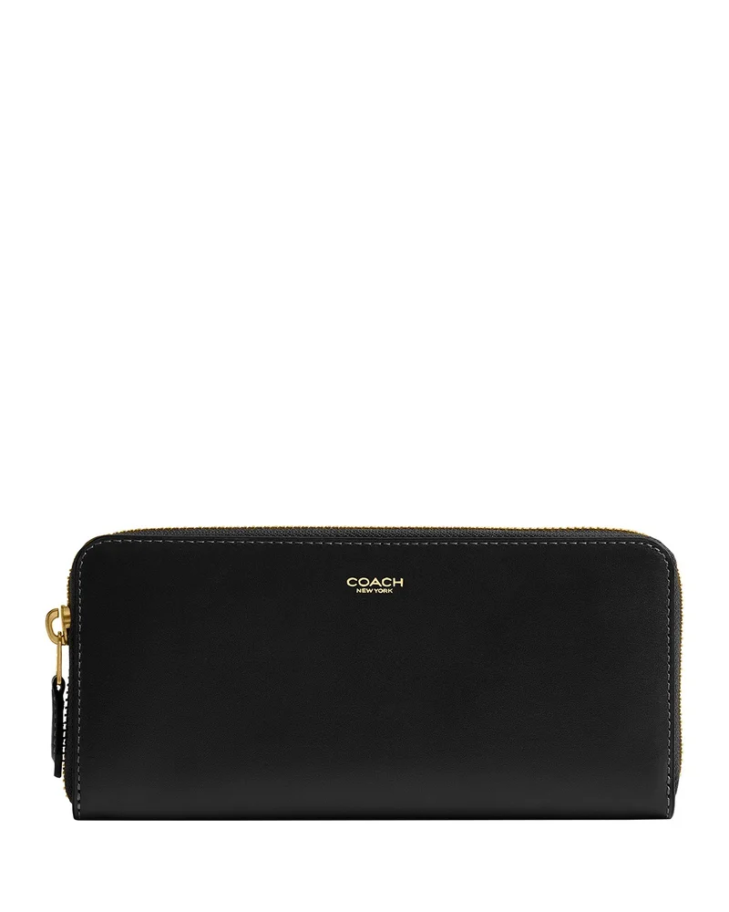 New York Slim Accordion Leather Zip Wallet