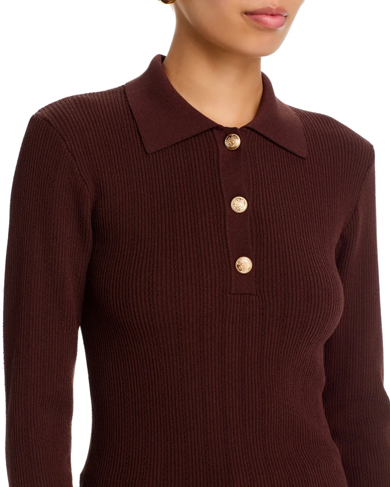 Gold Button Polo Sweater - Exclusive