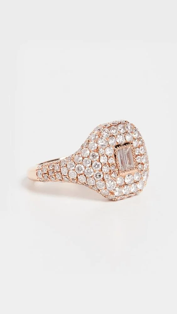 18k Essential Pave Pinky Ring